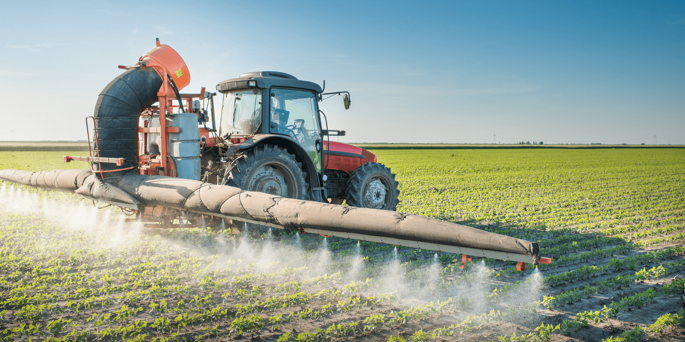 Tractor Spraying Field
