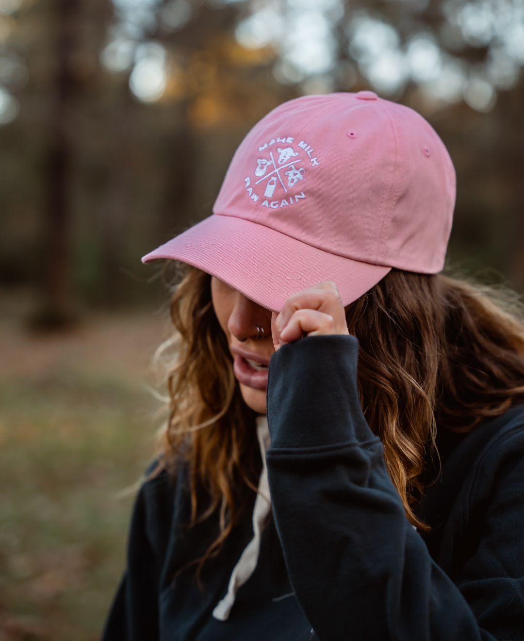 Make Milk Raw Again Emblem Cotton Cap