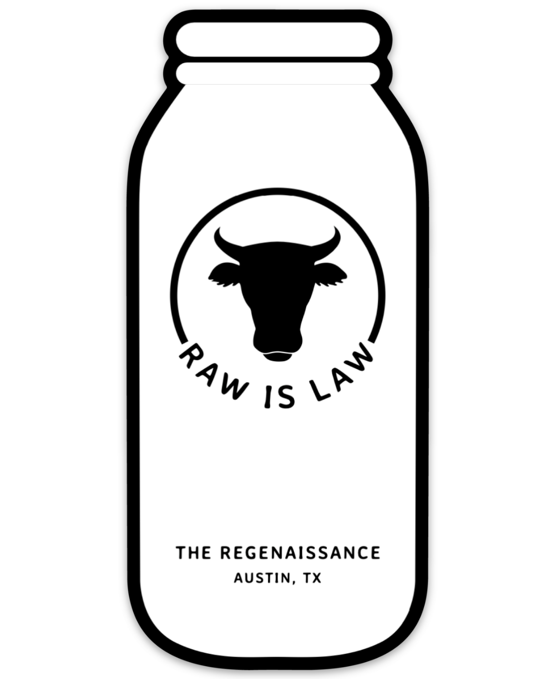 Raw Is Law Sticker - The Regenaissance