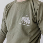 Bison Crewneck Sweatshirt - Rosemary - The Regenaissance