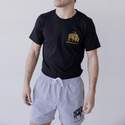 Bison Rancher's Handshake Tee - Black/Gold - The Regenaissance