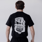 Bison Rancher's Handshake Tee - Black/White - The Regenaissance