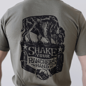 Bison Rancher's Handshake Tee - Rosemary - The Regenaissance