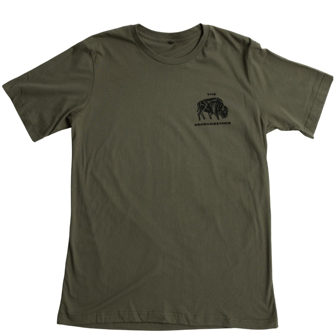 Bison Rancher's Handshake Tee - Rosemary - The Regenaissance