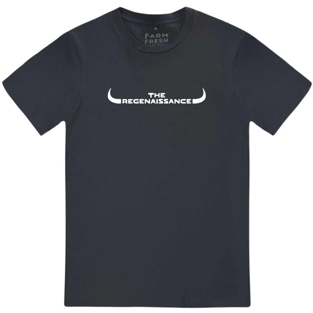 Longhorn Rancher's Handshake Tee - Gunpowder - The Regenaissance