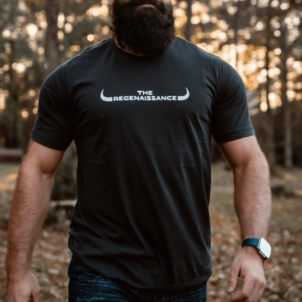 Longhorn Rancher's Handshake Tee - Gunpowder - The Regenaissance