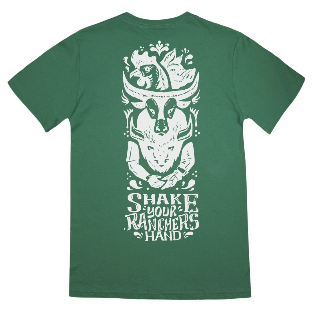 Longhorn Rancher's Handshake Tee - Pine - The Regenaissance