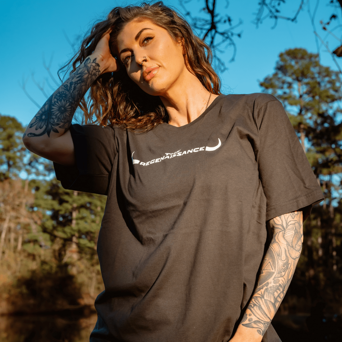 Longhorn Rancher's Handshake Tee - Rosemary - The Regenaissance