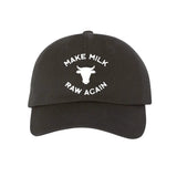 Make Milk Raw Again Cow Cap - Black