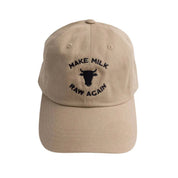 Make Milk Raw Again Cow Cap - Khaki - The Regenaissance
