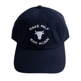 Make Milk Raw Again Cow Cap - Navy