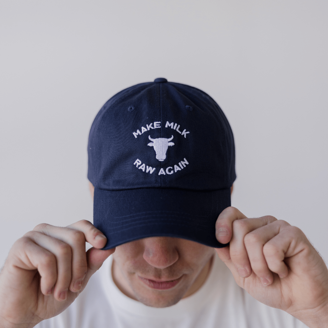 Make Milk Raw Again Cow Cap - Navy - The Regenaissance