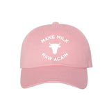 Make Milk Raw Again Cow Cap - Pink