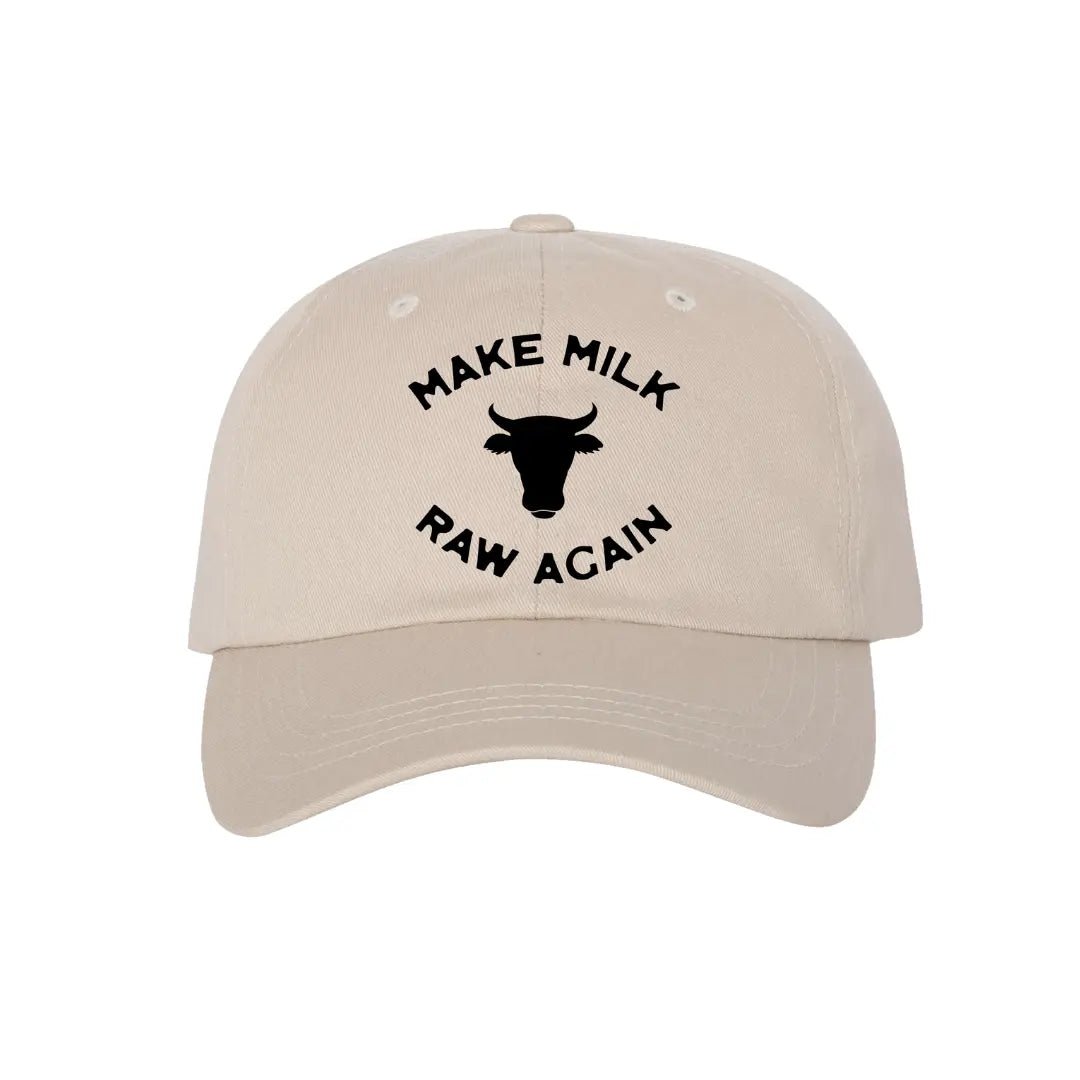 Make Milk Raw Again Cow Cap - Stone - The Regenaissance