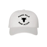 Make Milk Raw Again Cow Cap - White