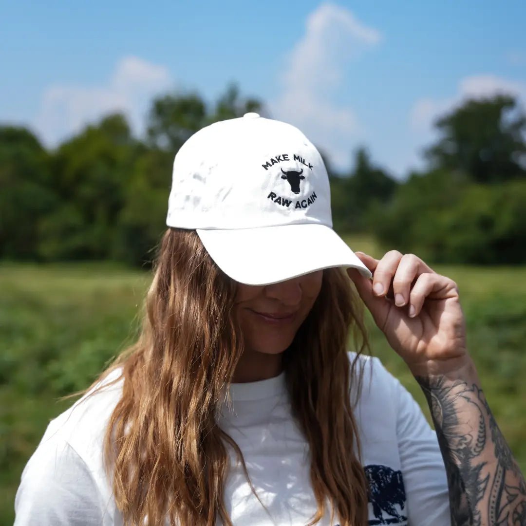 Make Milk Raw Again Cow Cap - White - The Regenaissance