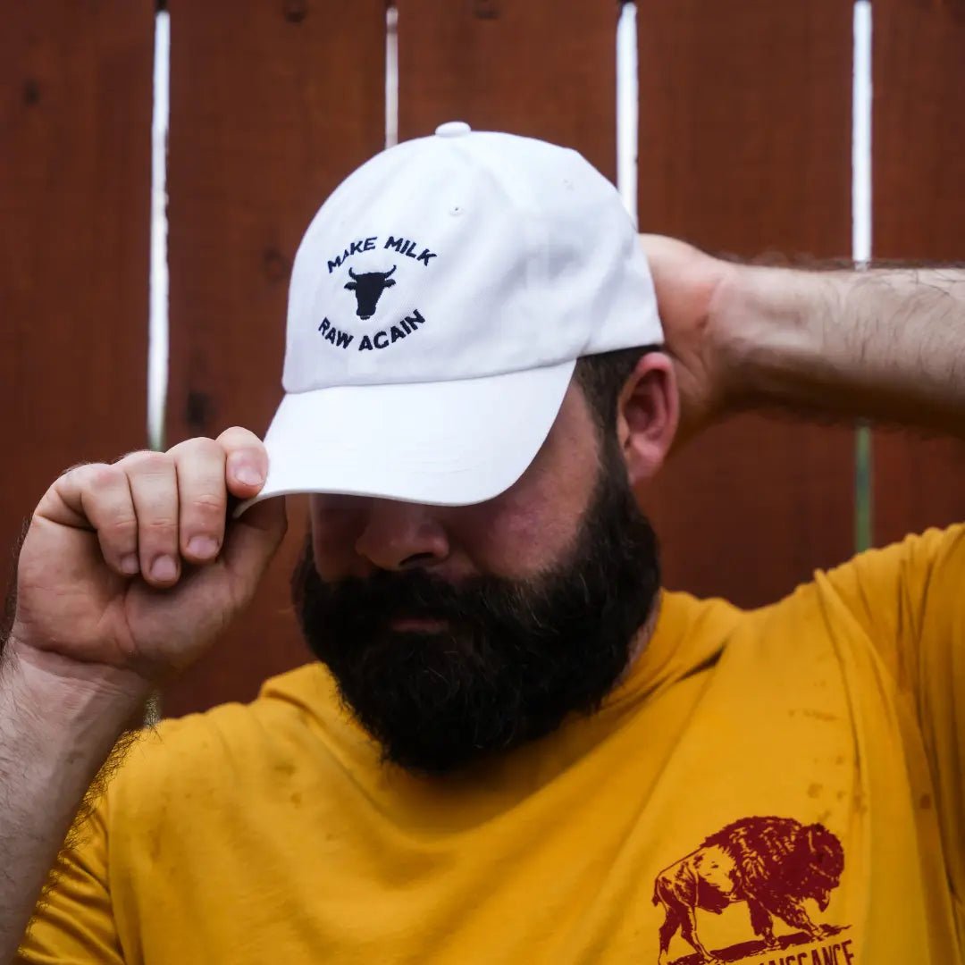 Make Milk Raw Again Cow Cap - White - The Regenaissance
