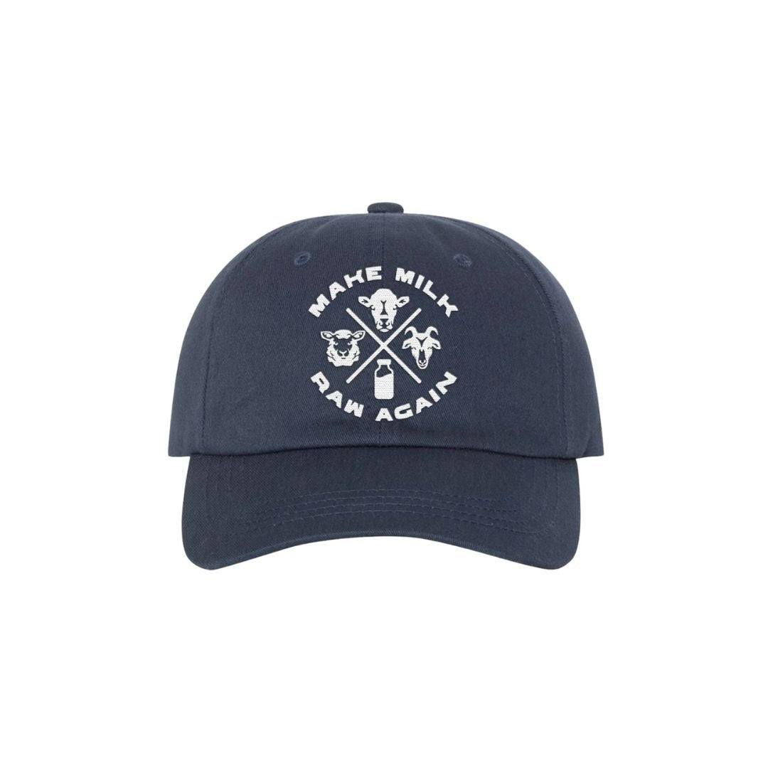 Make Milk Raw Again Trinity Cap - Navy - The Regenaissance