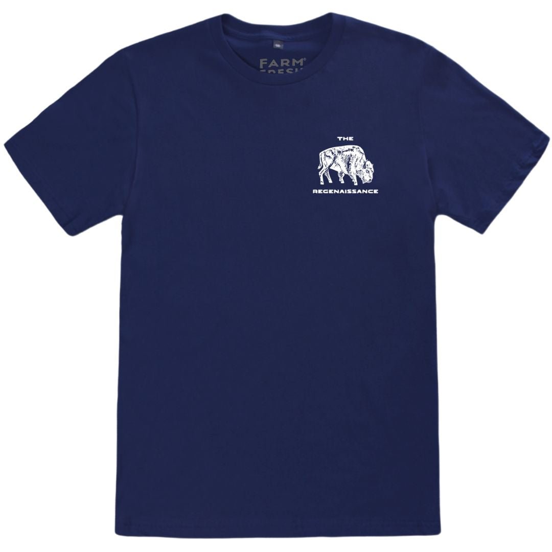 Make Milk Raw Again Trinity Tee - Navy - The Regenaissance