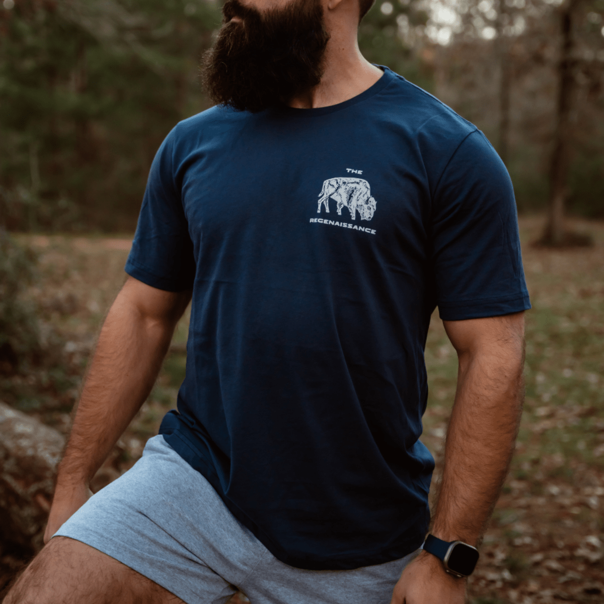 Make Milk Raw Again Trinity Tee - Navy - The Regenaissance