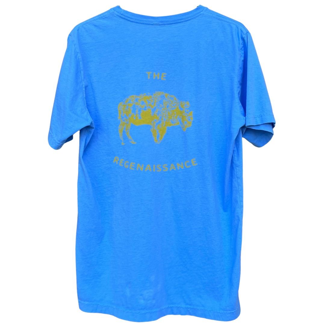 OG Bison Tee - Ocean Blue - The Regenaissance