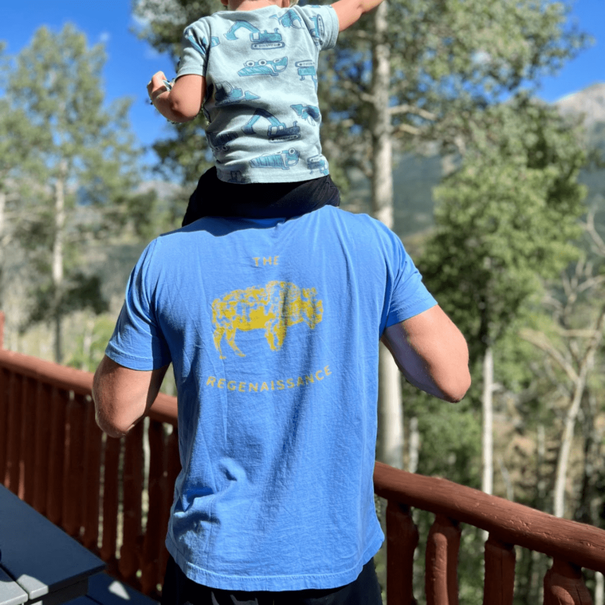 OG Bison Tee - Ocean Blue - The Regenaissance