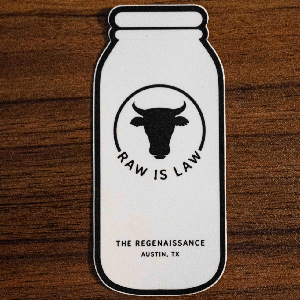 Raw Is Law Sticker - The Regenaissance