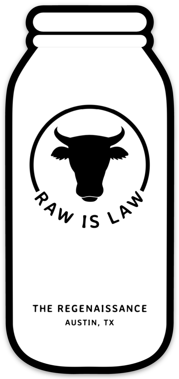 Raw Is Law Sticker - The Regenaissance