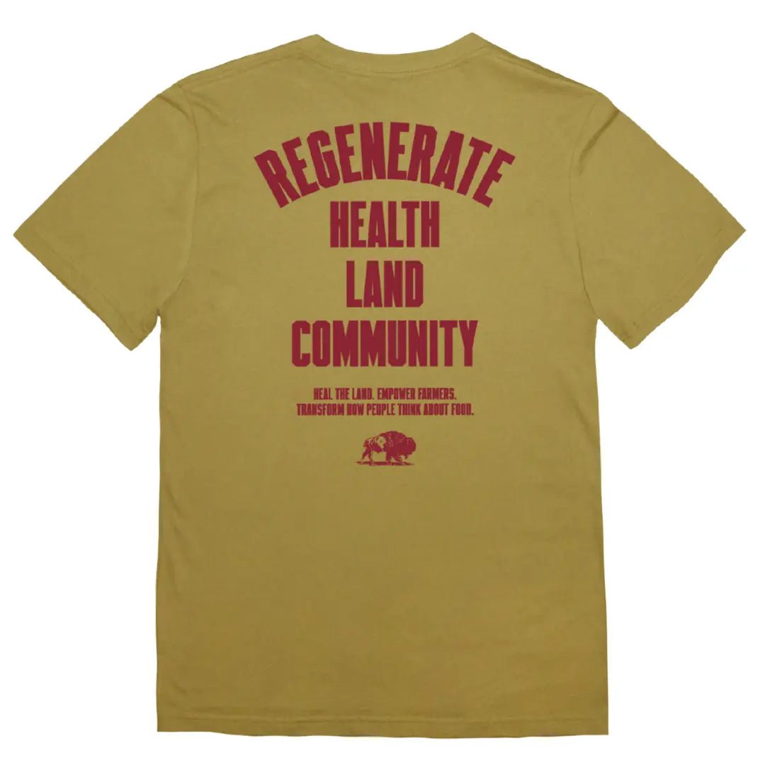 Regenerate Agriculture Tee - Mustard - The Regenaissance