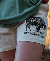 Women's Bison Shorts - Creme - The Regenaissance